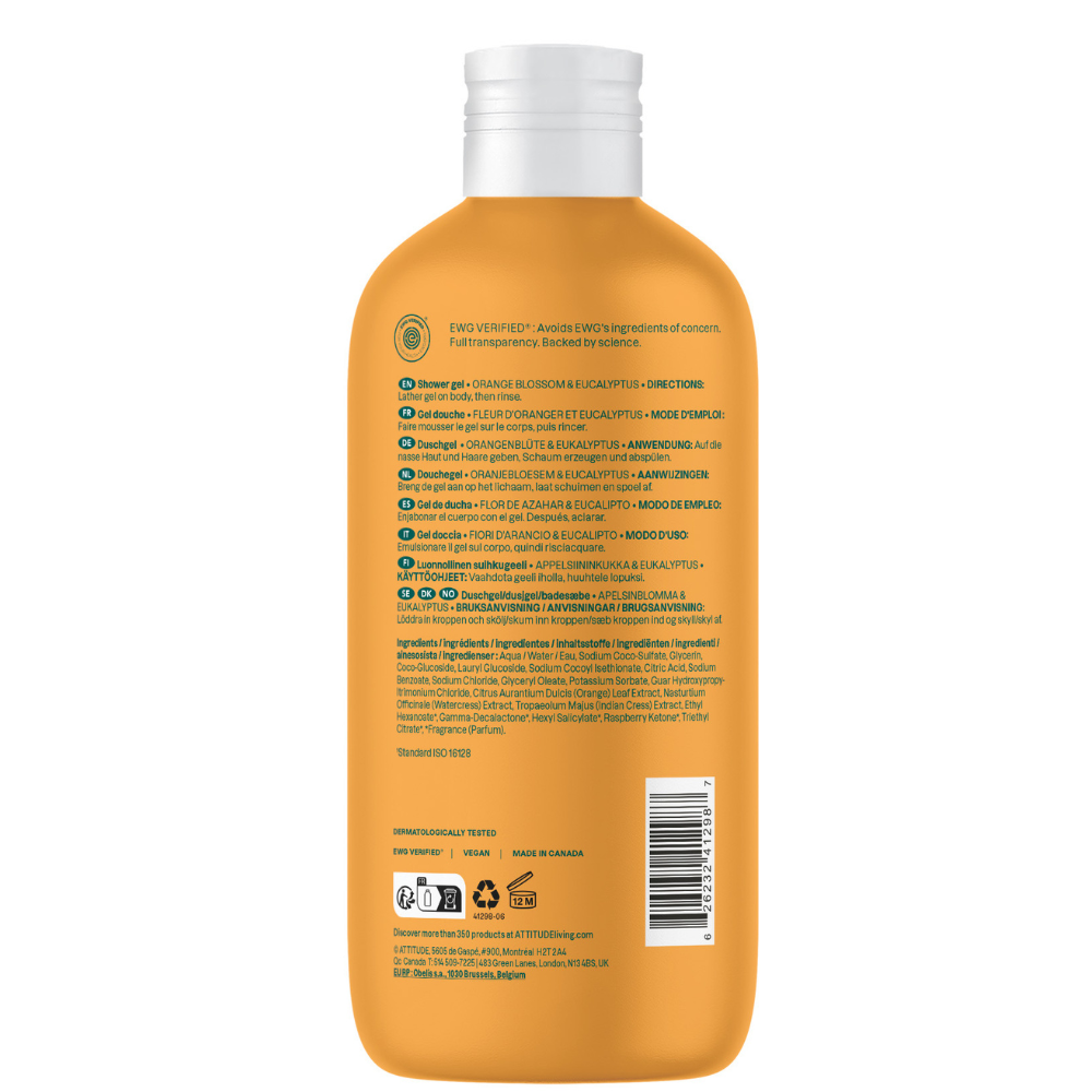 Attitude Super Leaves Energising Orange Douchegel - 473ml