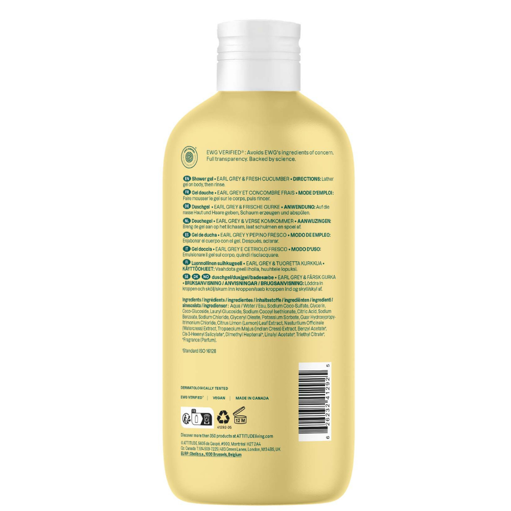 Attitude Super Leaves Regenerating Lemon Douchegel - 473ml