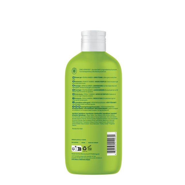 Attitude Super Leaves Shower Gel Soothing Pear & Amber - 473ml
