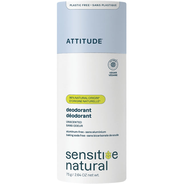 Attitude Unscented Baking Soda Free Deodorant - 75gr