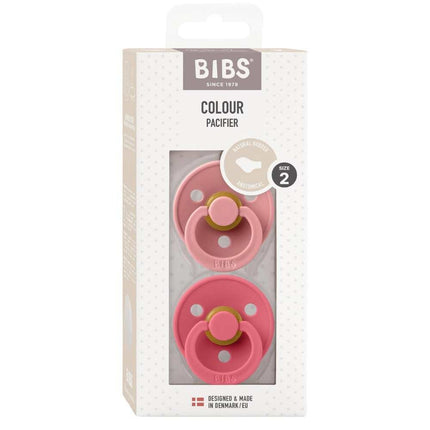 BIBS Colour 2 Pack - Pink/Coral - Anatomisch Spenen