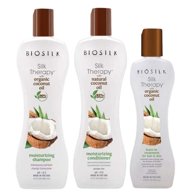 Biosilk Coconut Oil Treatment Set - 2x355+167ml