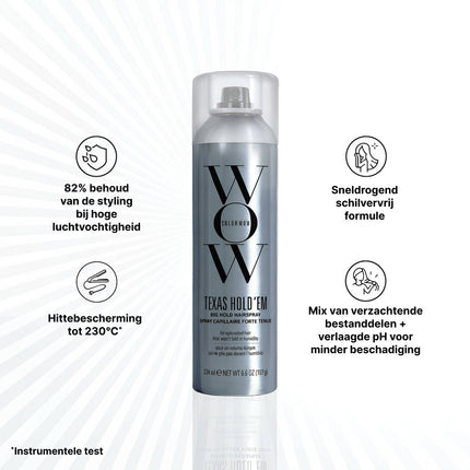 Color WoW Texas Hold 'Em Big Hold Hairspray - 234ml