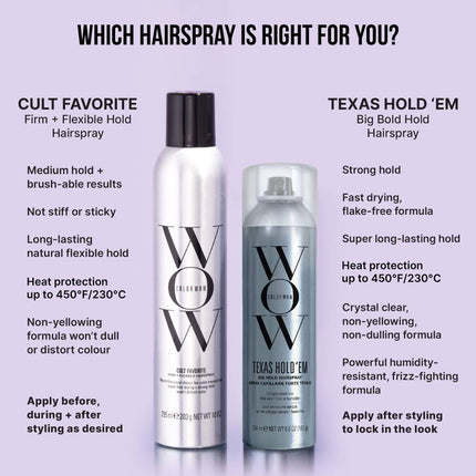 Color WoW Texas Hold 'Em Big Hold Hairspray - 234ml