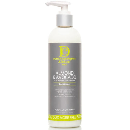 Design Essentials Almond & Avocado Moisturizing & Detangling Conditioner - 365ml