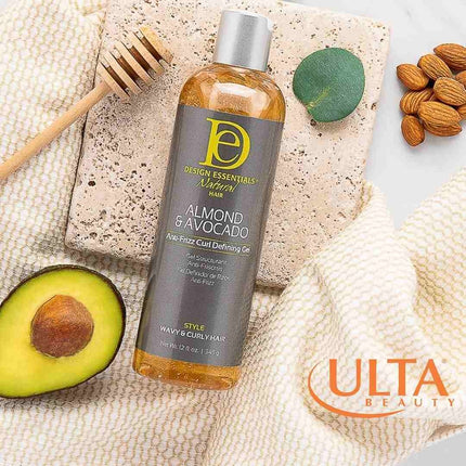 Design Essentials Natural Almond & Avocado Anti Frizz Curl Defining Gel - 345gr.