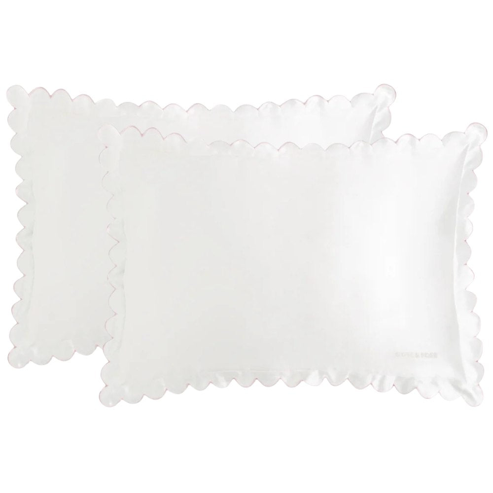 Dore & Rose Scallop Edge Pillowcase Ivory - 60x70cm