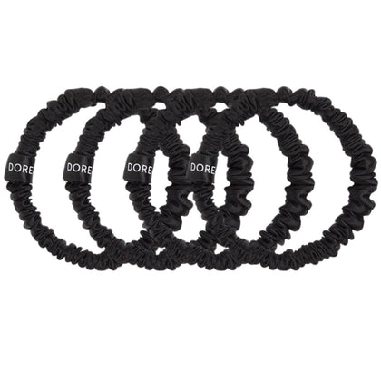 Dore & Rose Scrunchie Set Black - 4x1cm