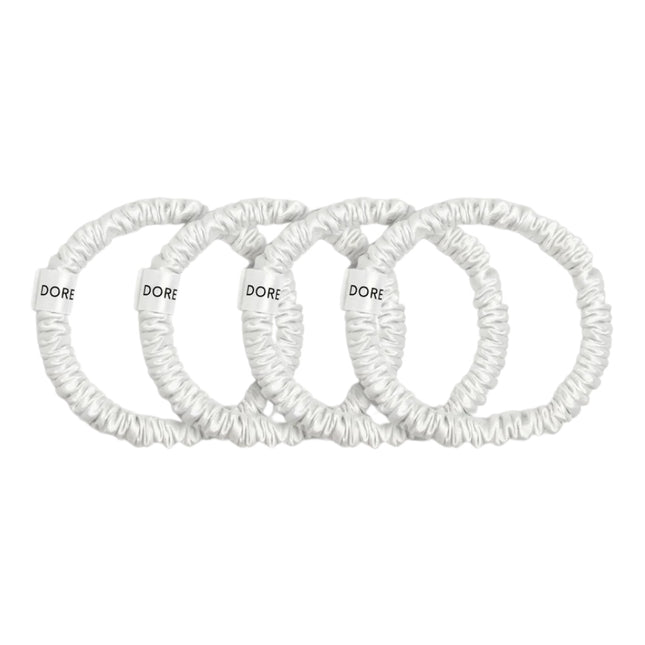 Dore & Rose Scrunchie Set White - 4x1cm