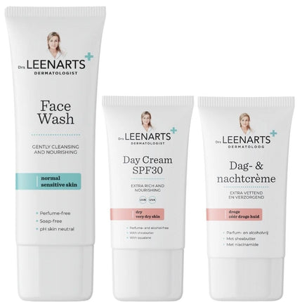 Drs Leenarts Dry Skincare Routine Set - 2x50+100ml