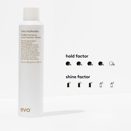 EVO Miss Malleable Flexible Hairspray - 300ml
