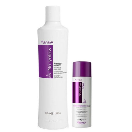 Fanola No Yellow Shampoo & Thermo Set - 350ml+150ml