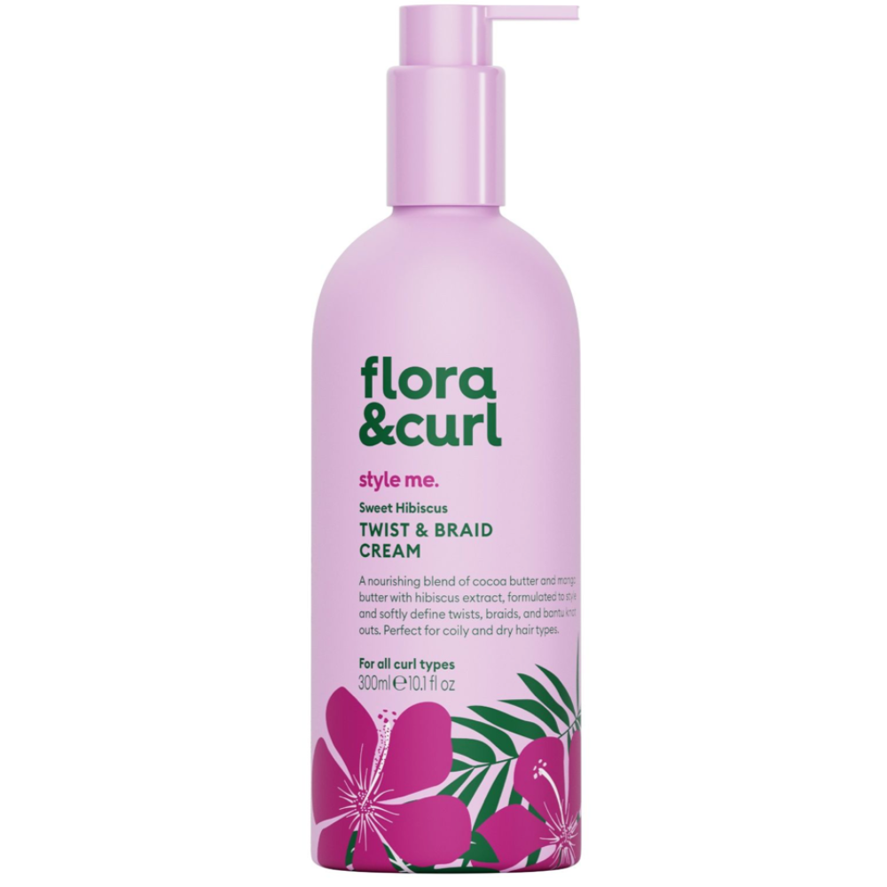 Flora & Curl Style Me Twist & Braid Cream Sweet Hibiscus - 300ml