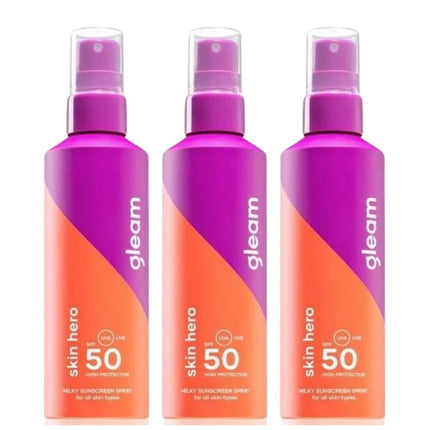 Gleam Milky Sunscreen Spray SPF 50 Skin Hero