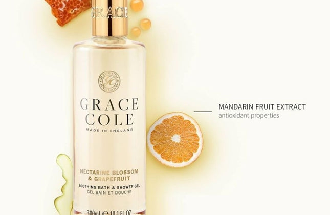 Grace Cole Nectarine Blossom & Grapefruit Bath & Shower Gel - 300ml