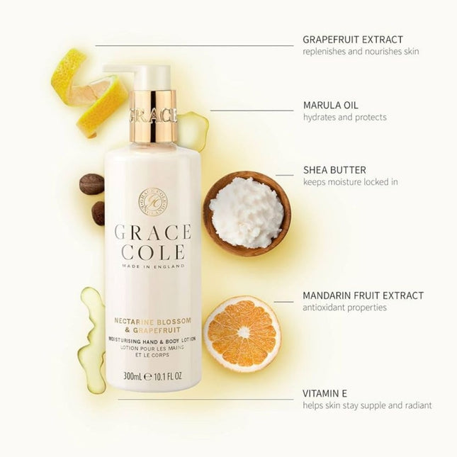 Grace Cole Nectarine Blossom & Grapefruit Hand & Body Lotion - 300ml