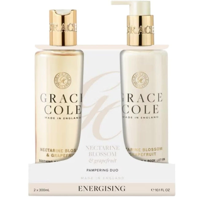 Grace Cole Nectarine Blossom & Grapefruit Hand Care Duo - 300+300ml