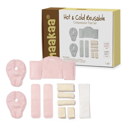 Haakaa Herbruikbare Warm & Koud Gel pad Set - Blush