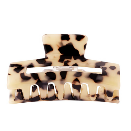 Haarspullen Haarklem Rechthoekig Panter Beige