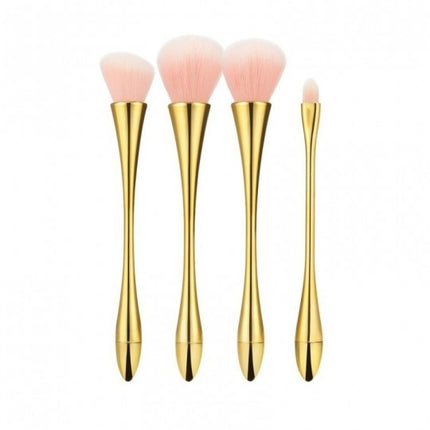 Haarspullen Make-Up Brush Golden Set  - 4st.