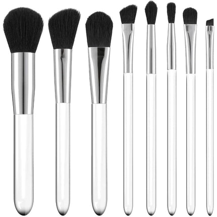 Haarspullen Make-Up Brush Set Wit - 8st