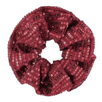 Haarspullen Pailletten Scrunchie Rood