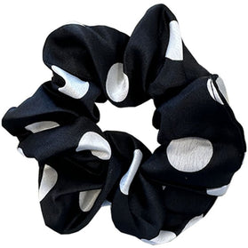 Haarspullen Scrunchie polka dot - zwart