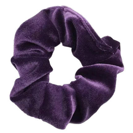 Haarspullen Scrunchie Velvet Donkerpaars