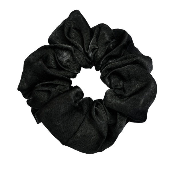 Haarspullen Scrunchie Zijde Zwart