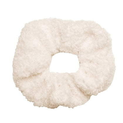 Haarspullen Witte Teddy Scrunchie