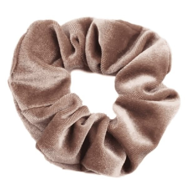 Haarspullen.nl Scrunchie Velvet Lichtbruin