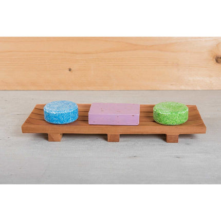 HappySoaps Mahonie Hout Shampoo Bar & Zeep Houder