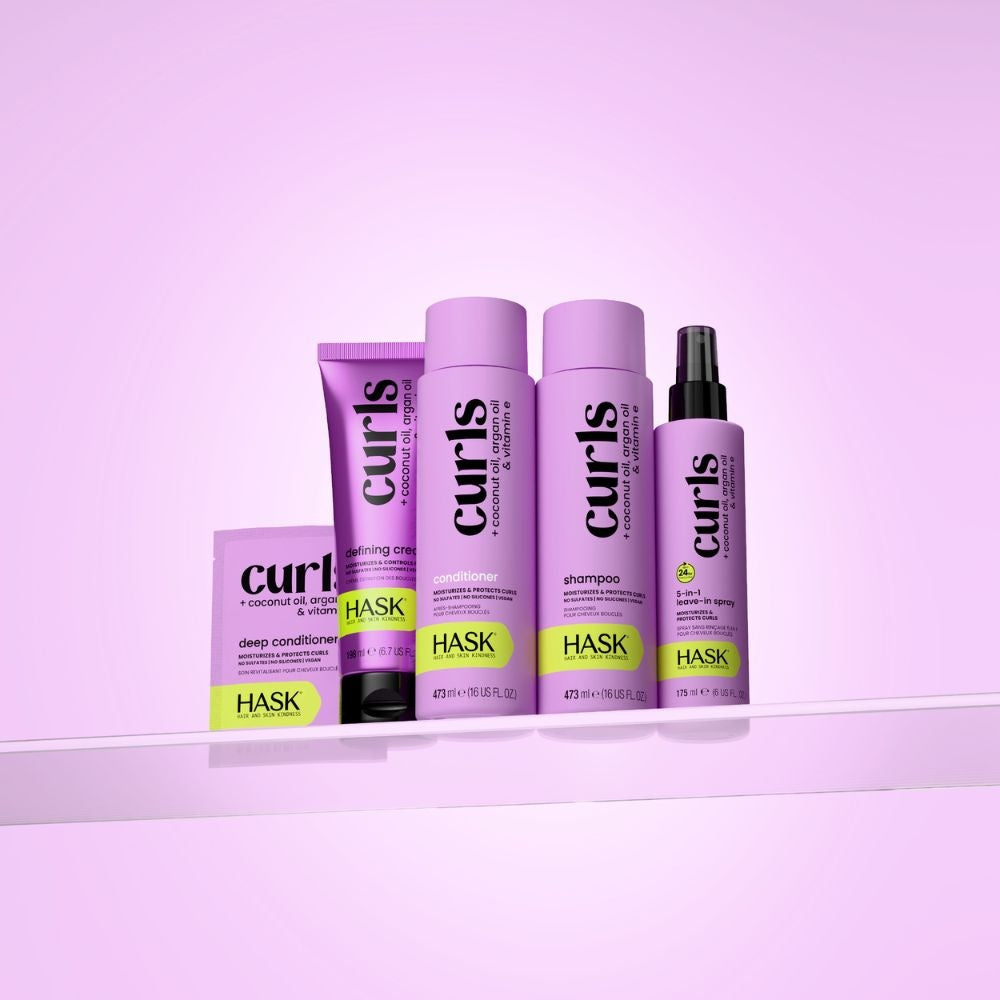 HASK Curls + Argan, Coconut & Vitamin E Oils Defining Cream - 198ml