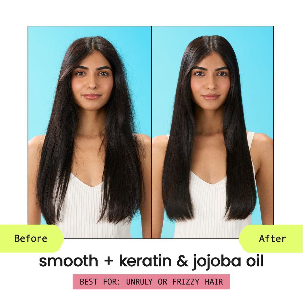 HASK Smooth + Keratin & Jojoba Oil Hair Oil Pump - 100ml