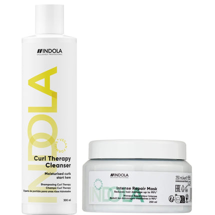 Indola Curl Cleanser + Intense Repair Mask Duo - 300+250ml