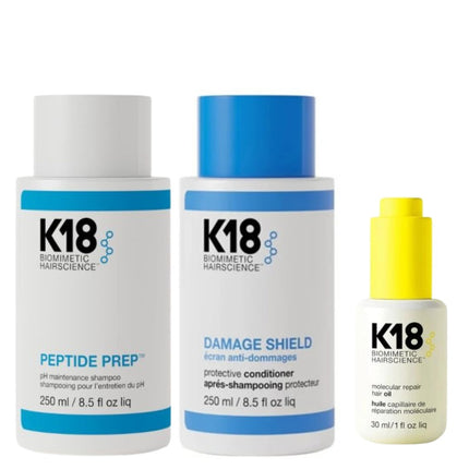 K18 Peptide Prep & Damaged Shield Set - 250+250+30ml