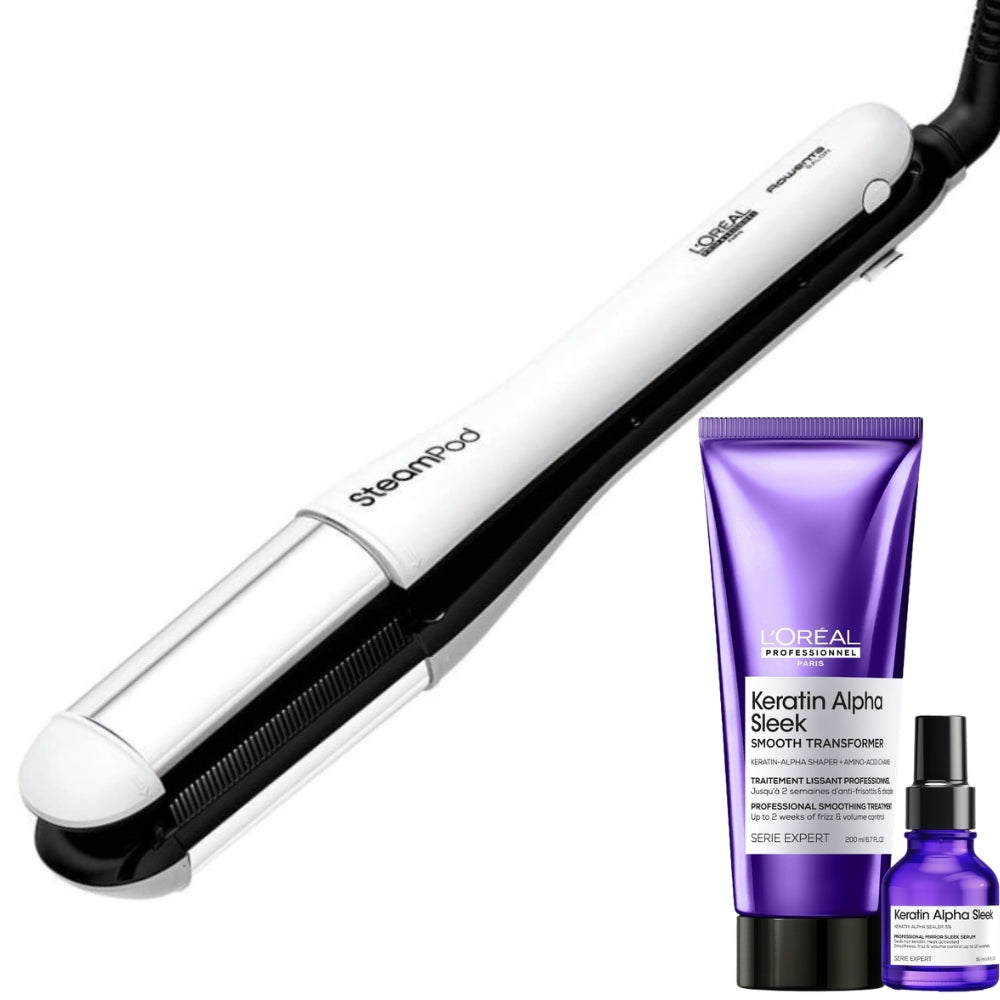 Keratain Steampod 4.0 + Keratin Alpha Sleek Duo