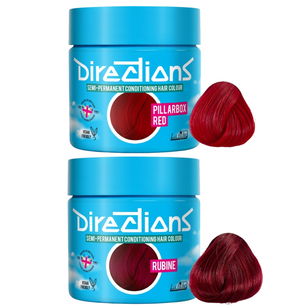 La Riche Directions Semi-Permanent Pillarbox Red + Rubine Set - 2x88ml