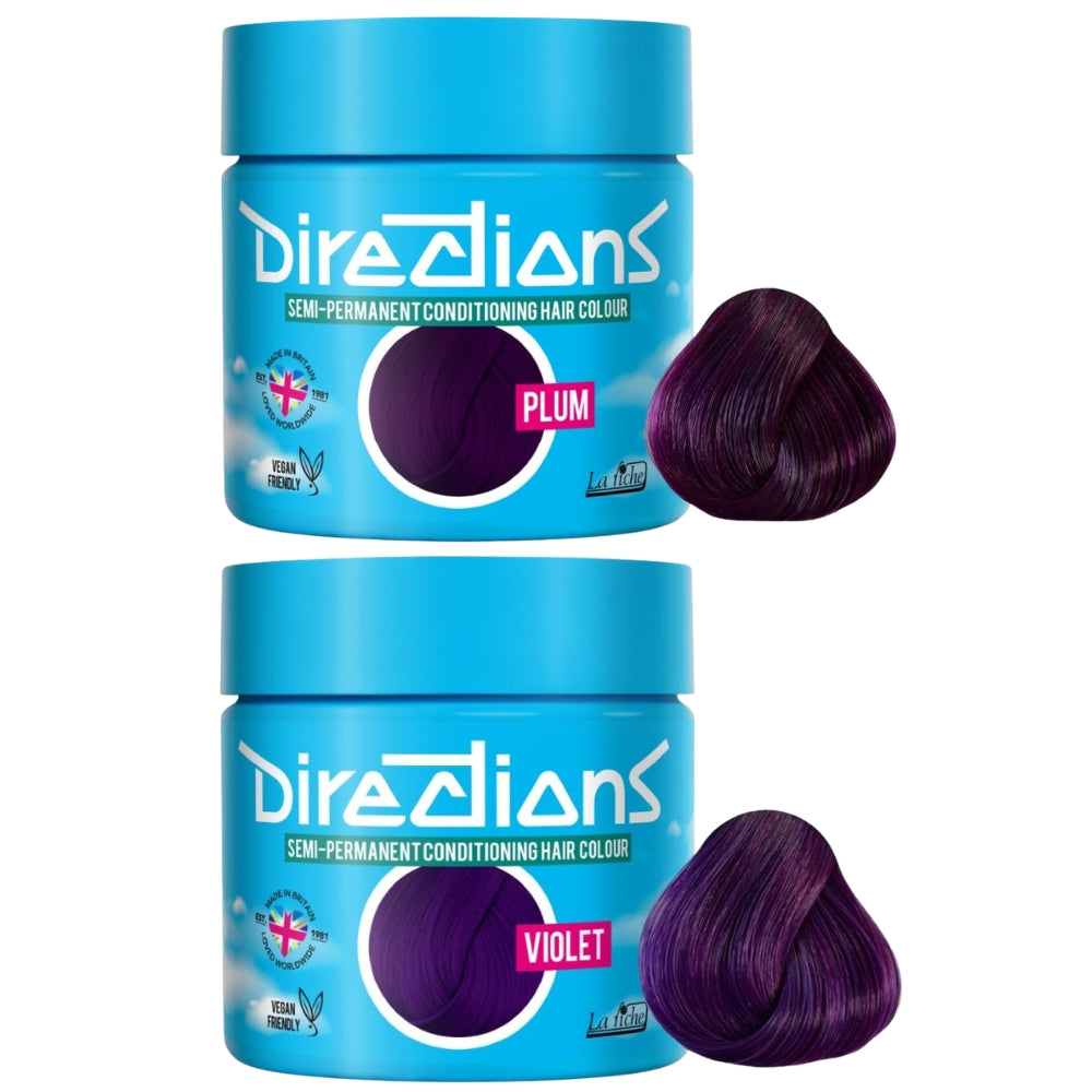 La Riche Directions Semi-Permanent Plum + Violet Set - 2x100ml