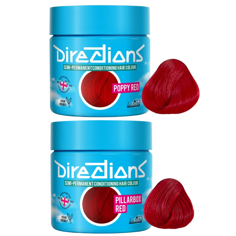 La Riche Directions Semi-Permanent Poppy Red + Pillarbox Red Set - 2x88ml