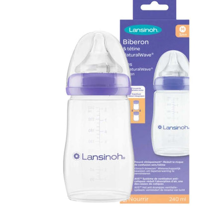 Lansinoh NaturalWave Babyfles - 240 ml - 1st