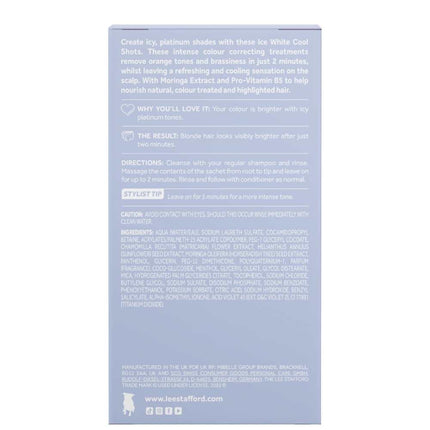 Lee Stafford Bleach Blondes Ice White Toning Cool Shots - 4x 15ml