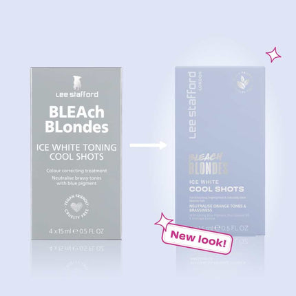 Lee Stafford Bleach Blondes Ice White Toning Cool Shots - 4x 15ml