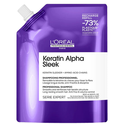 Keratin Alpha Sleek Shampoo Refill - 500ml