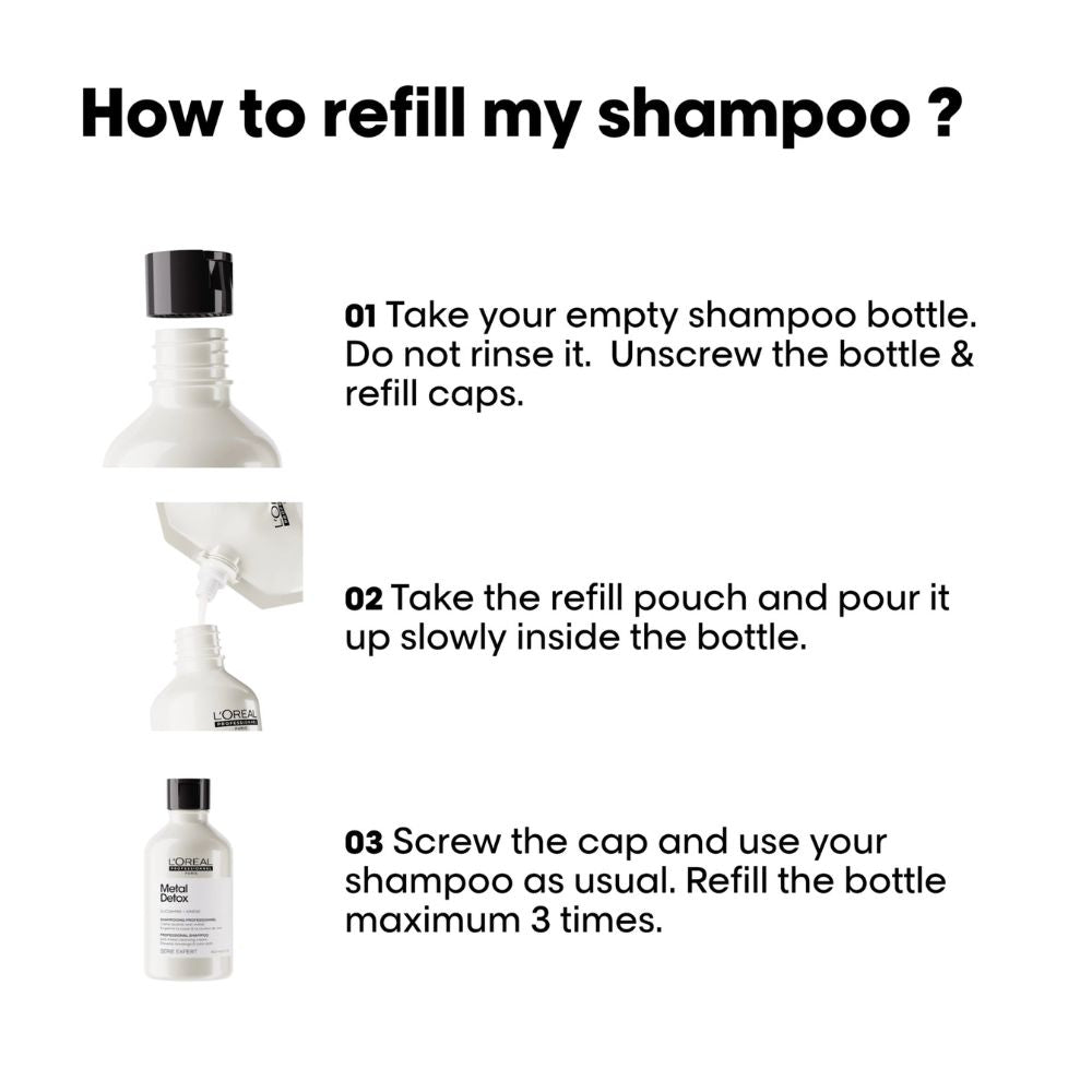 L'Oréal Professionnel Metal Detox Shampoo Refill - 1000ml