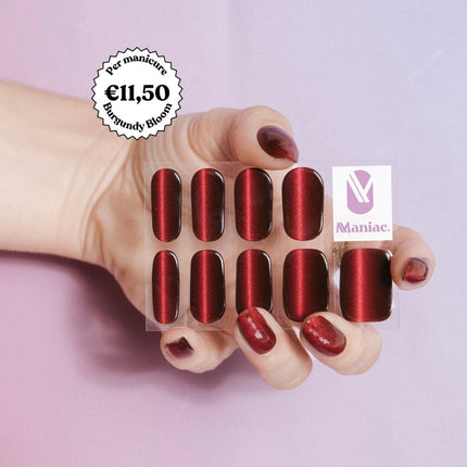 Maniac Burgundy Bloom Polish Sticker - 28pcs