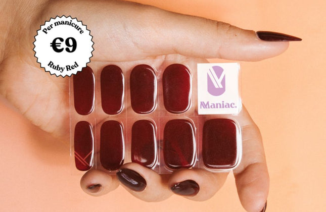 Maniac Ruby Red Polish Sticker - 28pcs