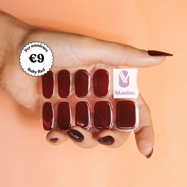 Maniac Ruby Red Polish Sticker - 28pcs