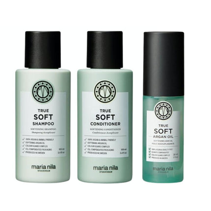 Maria Nila True Soft Travelsize de Luxe Set - 100+100+30ml