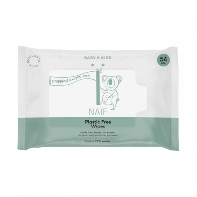 Naïf Baby & Kids Plastic Free Wipes - 54st.